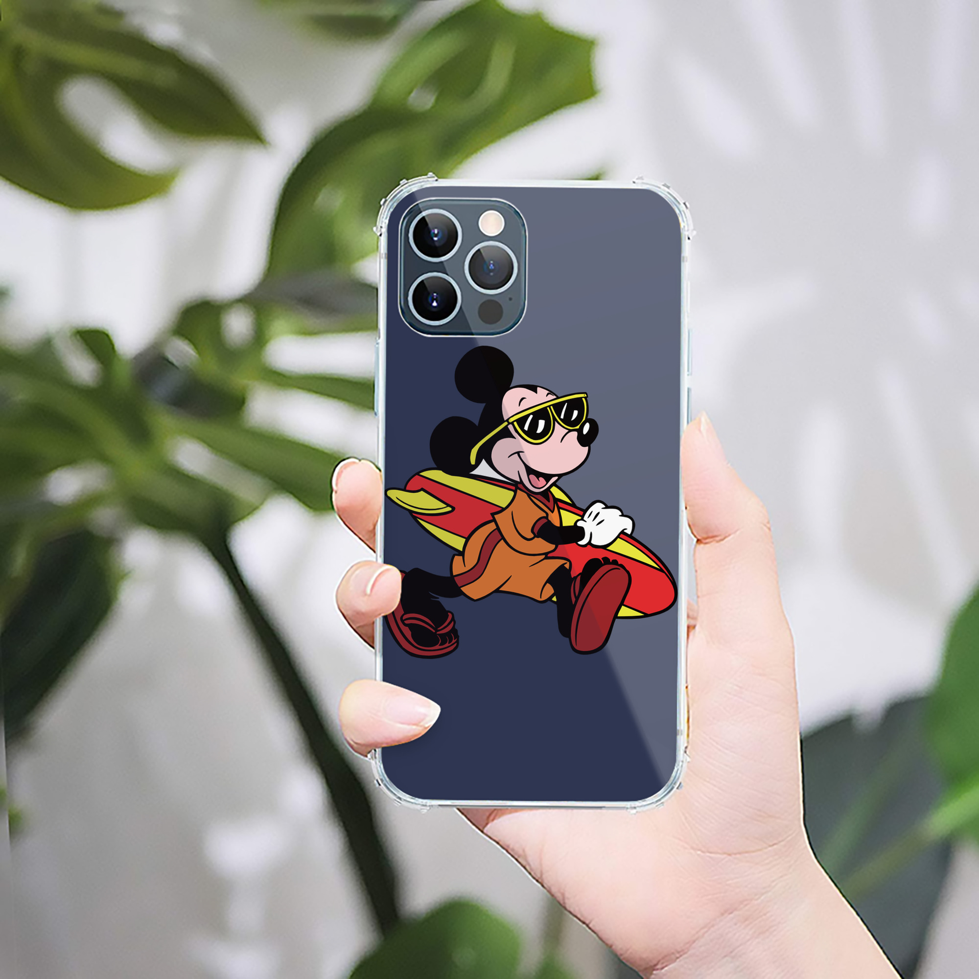 （画像用） ミッキーマウス Mickey Mouse 【iPhone 12シリーズ対応】透明スマホケース（クリアソフトケース）